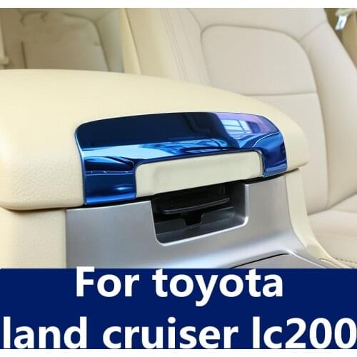Armrest box switch patch interior modification special protective cover interior bright frame For toyota land cruiser lc200