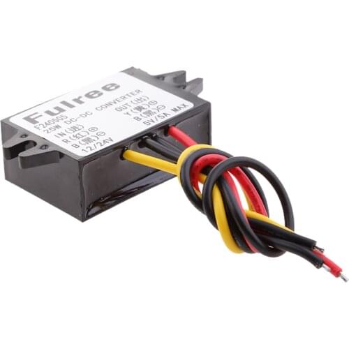 12V 24V 8-36V to 5V 5A 25W DC Converter Step Down Regulator Car LED Power Supply