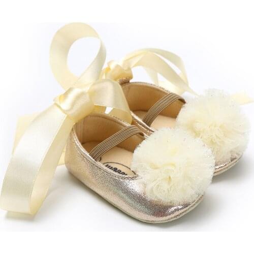 Multi-Color Gauze Ball Babys Shoes Princess Shoes Baby Shoes Slip Soft Bottom Toddler Shoes