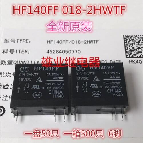 Relay HF140FF-018-2HWTF6PIN 10A250VAC 530MW