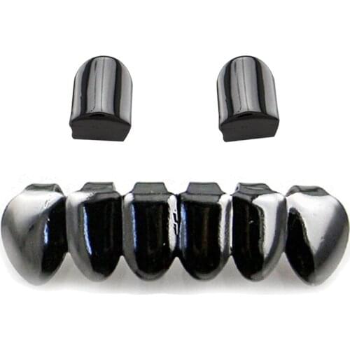 Lucky Sonny Hip Hop Teeth Dental Grills Top & Bottom Teeth Grillz Fake Tooth Caps Mouth Bijoux Halloween Party Gift Body Jewelry