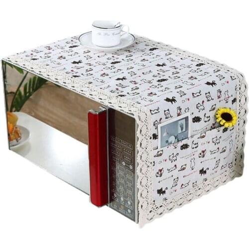 Modern Microwave Oven Cover Dustproof Cotton Machine Protector Decorative Kitchen Appliance Cover 13.7x39.3inches