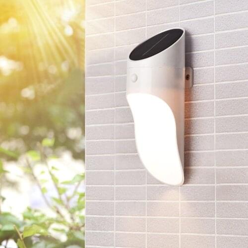 LED Solar Light Microwave Sensor Wall Lamp Outdoor Waterproof IP65 For Pathway Garden Fence Wall Light Outdoor Lighting