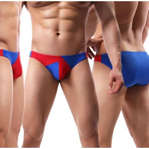 1PCS Mens Thong Quick Dry Underwear Ice Silk Triangle Bikini Briefs Low Rise US Size