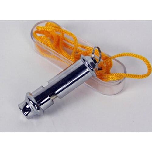 Outdoor Ball Sports Dog Trainning Metal Coach Referee Whistle With Neck Chain Emergency Security School Wholesale