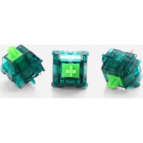 Candy Green Jade Switch for Mechanical Keyboard Linear 5 Pin 62g 22mm Long Gold Plate Spring Translucent Game PC GK61 Anne Pro 2