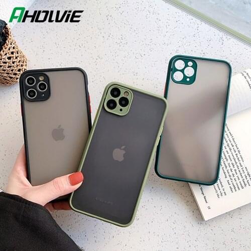 Camera Protection Bumper Matte Translucent Shockproof Phone Cases For iPhone 11 11 Pro Max X XR XS Max 6 6S 7 8 Plus coque Cover
