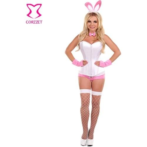 Bunny costume womens lingerie sexy rabbit shiny party body suit uniform Halloween Carnival cosplay Role Play Costumes clubwear