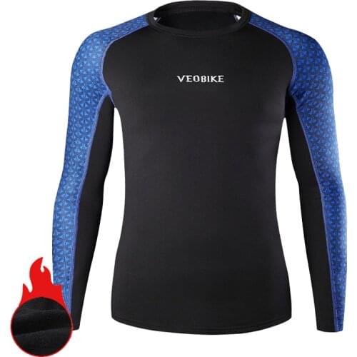 Winter Cycling Base Layer Long Sleeve Warm Bike Underwear Fleece Sportswear Compression Riding Tops Mtb Racing Bicycle Shirts