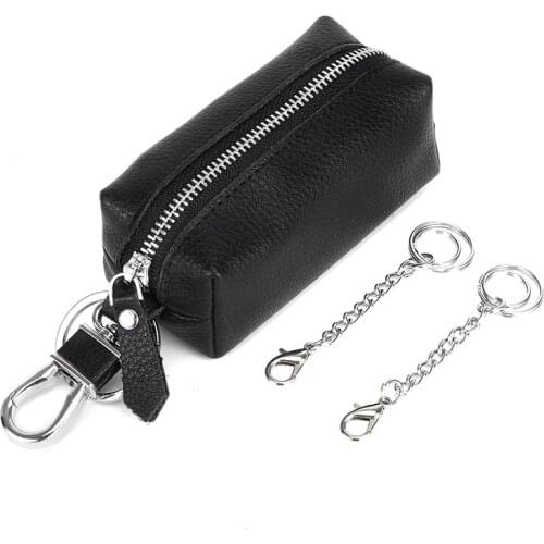 20PCS / LOT Genuine Leather Car Key Wallets Housekeeper Organizer Keys Case Money Bag