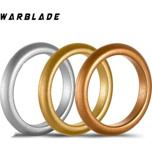 3mm Size 4-8 Hypoallergenic Crossfit Flexible Rock Punk Silicone Finger Ring Gold Silver Color Silicone Rings For Women 10pc/lot