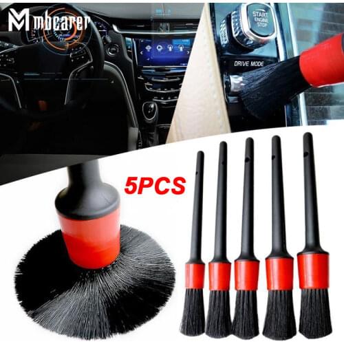 5pcs Car Cleaning Detailing Brush Auto Car Cleaning Detailing Set Dashboard Air Outlet Clean Brush Tools Car Wash Accessories