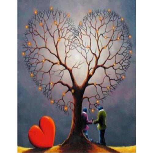 5D DIY Full Drill Square/Round Cartoon Love Gifts Embroidery Picture Rhinestone Mosaic Tree Home Decor Diamond Painting XN764