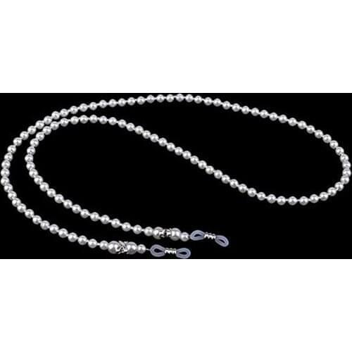 Fashion White Pearl Beaded Eyeglasses Reading Glasses Sunglass Chain Non Slip Lanyard Cord Holder Rope For Men Women Gifts