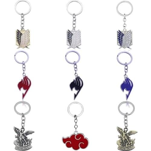 Naruto Sasuke Animation Keyring Cartoon Key Chains Necklace Red Moon Hat Keyring Keychain Hot Sale
