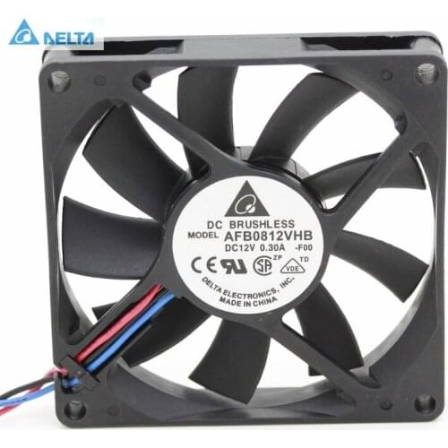 For for delta 8015 AFB0812VHB 8cm 80X80X15 mm 80MM 8*8*1.5CM 12v 0.30a cpu computer case cooling fan double ball