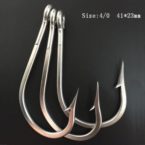 CN01 40 pieces 4/0 Stainless Steel Mustad Fishing Hook Assist Jigging Fishing Hook Big Game Fishing Hook Mustad Fish Hook