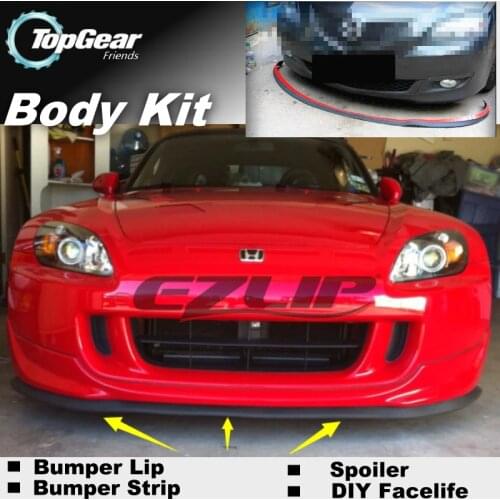 For HONDA S2000 AP1 AP2 S 2000 Bumper Lip Lips / Top Gear Front Spoiler For Car Tuning / TOPGEAR Body Kit + Strip Skirt