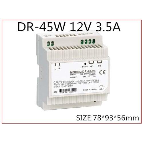 DR-45-12 Din Rail Switching power supply 45W 12VDC 3.5A Output AC to DC