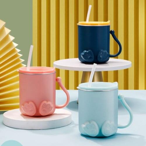 304/316 Stainless Steel Cup with Straw and Lids Drink Milk Outdoor Camp Mug Bottle Thermal Kitchware Supplies