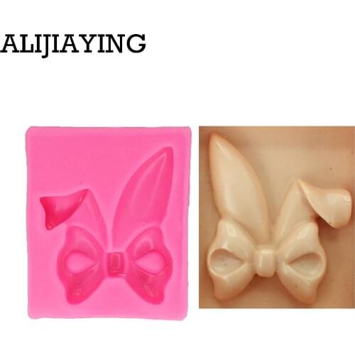 M1314 Sugarcraft Bow silicone molds fondant mold cake decorating tools chocolate gumpaste mould Kitchen Baking cookie tool