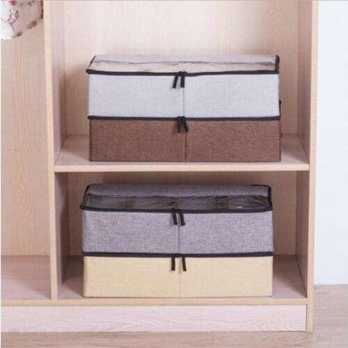 Multi-function Cotton and Linen Cloth Storage Box Foldable Clothes and Quilt Organizer Sundries Clothes Home Storage Quilt Saver