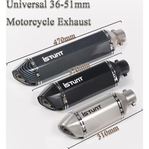 Motorcycle 51mm Exhaust Pipe Escape Modified Universal Motorbike Laser Muffler DB Killer For R6 Ninja 250 ATV FZ6N CBR300 R3