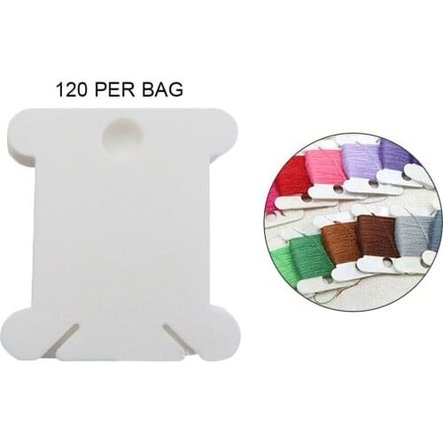 120PCS/Set Plastic Bobbins Floss Set Spool Thread Card Embroidery Floss DIY Stitch Organizer Holder Sewing Tools