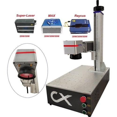 LY Desktop Mini Double Red Lights Galvo Scanner Align System All In One Optical Fiber Laser Nameplate Marking Engraving Machine