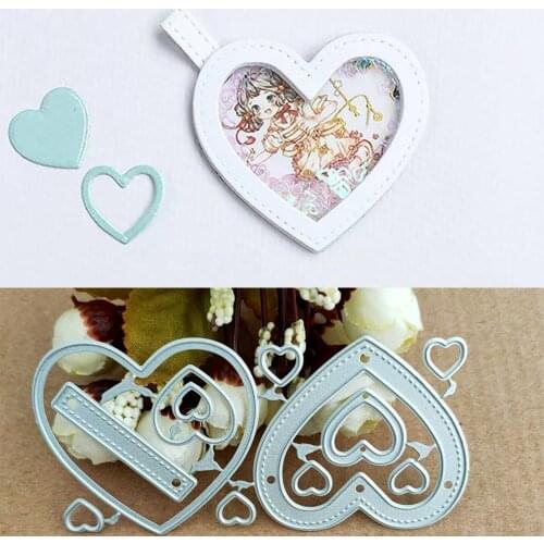 The new love album combination cutting metal die decoration is used for cutting edge of scrapbook punching card cutting process