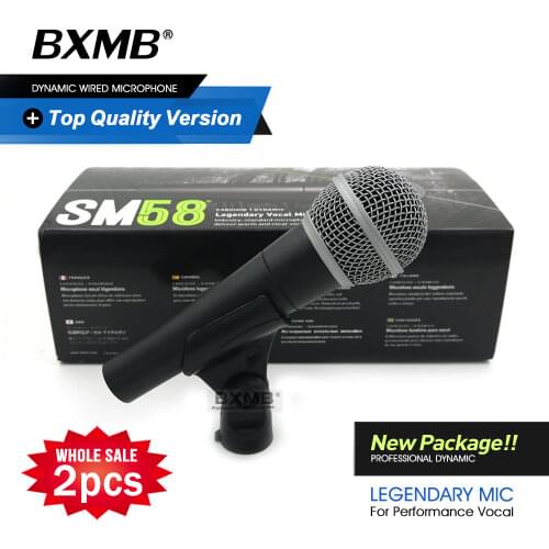 2pcs New Package Grade A Professional SM58LC Dynamic Wired Microphone with Real Transformer For Performance Live Vocals Karaoke