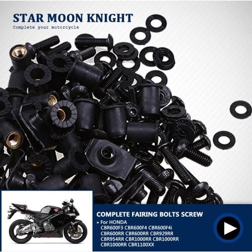 Fairing Bolt For HONDA CBR1100XX CBR600F CBR600RR CBR929RR CBR954RR CBR1000RR Fairing Bolt Screw Fastener Fixation Complete Kit
