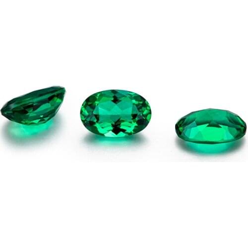 Wholesale Oval Cut Loose Gems For Gold Silver Ring Inclusion Colombia Emerald Stone 0.178ct-5.4ct Gemstone