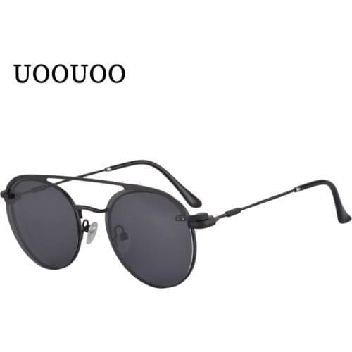 UOOUOO polarized sunglasses women clip-on sun-glasses men optics frame Customized Prescription Retro metal eyeglass frame 3042