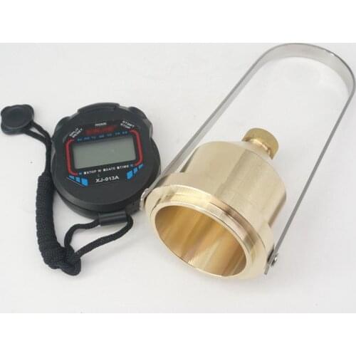 Paint Viscosity Cup Viscometer Flow Cup Stopwatch Mixing Thinning Tool Viscosity Test Cup 4# Measurement Instrument Golden