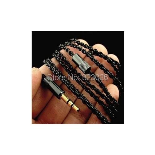 Headphone fever wire four single crystal oxygen-free copper braid twist HIFI headphone cable perfect sound reduction