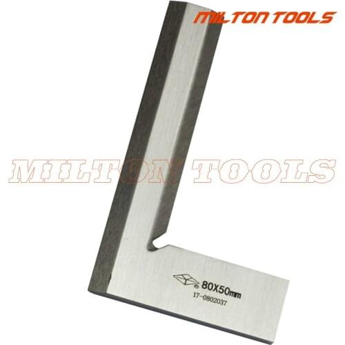 Stainless Steel 80 x 50mm Bladed 90 Degree Angle Try Square Ruler