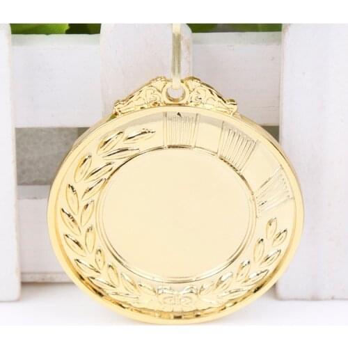 Blank medal ear of wheat Medal Gold Silver Bronze Motion, Honor Communication Ability/self-confidence Developing 5.2 cm