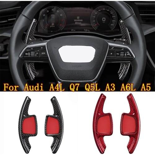 Carbon Fiber Wheel Shifter Paddle Shift For Audi A4L Q7 Q5L A3 A6L A5 Car Shift paddles