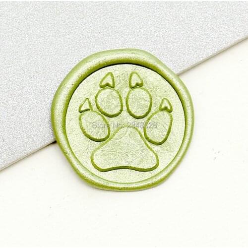 Paw claw wax seal stamp, sealing wax for wedding, gift for pet lover, brass seal stamp