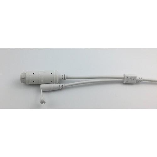 48V Standard PoE LAN Cable for IP camera board module 15.4W DC12V Output DC 2.1mm * 5.5mm RJ45 plug copper Line 0.6m