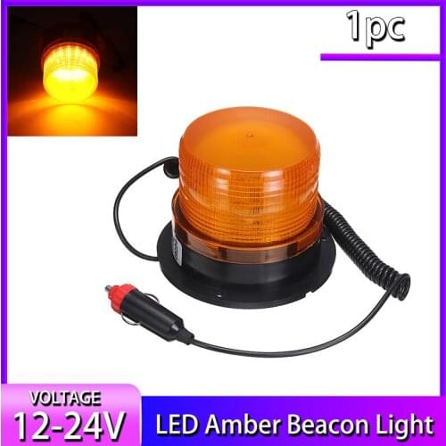 Mayitr 1pc Super Bright Truck Amber 10 LED Strobe Light DC 12-24V Emergency Flashing Rotating Warning Lamp