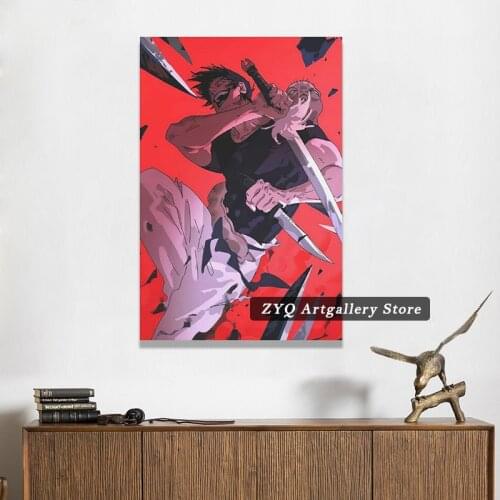 Toji Fushiguro Jujutsu Kaisen Anime Poster Decorative Painting Canvas Wall Art Living Room Posters Bedroom Painting