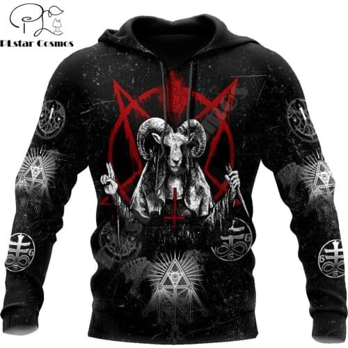 Dark Satanic 3D All Over Printed Hoodie Men Sweatshirt Unisex Streetwear Zip Pullover Casual Jacket Tracksuits KJ0263