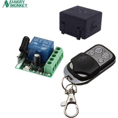 433Mhz Universal Wireless Remote Control Switch DC 12V 10A 1CH relay Receiver Module and RF Transmitter 433 Mhz Remote Controls