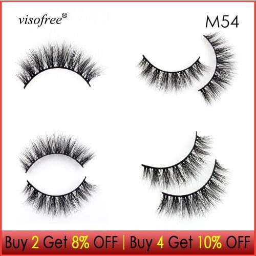 Visofree Eyelashes 3D Mink Lashes Wispy lashes Cruelty free Mink Eyelashes Extension lashes Natural Long False Eyelashes Makeup