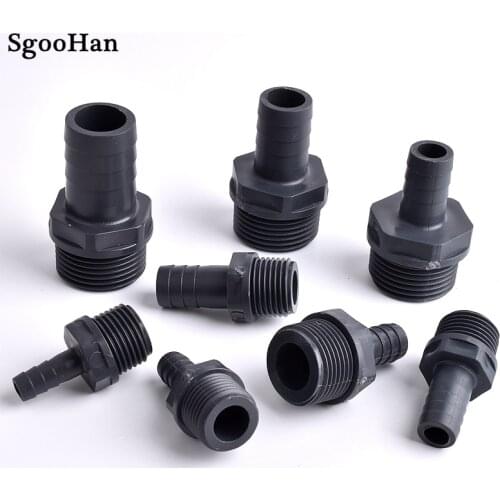 O.D 8~20mm To 1/2"~3/4" Male Thread UPVC Pipe Pagoda Connector Garden Hose Adapter Irrigation Pipe Soft Hose Joint Accessories