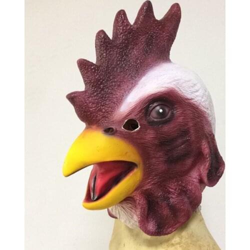 Funny Rooster Turkey Head Mask Halloween Party Latex Masks 3D Stereo Cosplay Animal Prop Adult Party Masquerade Tricky Headgear