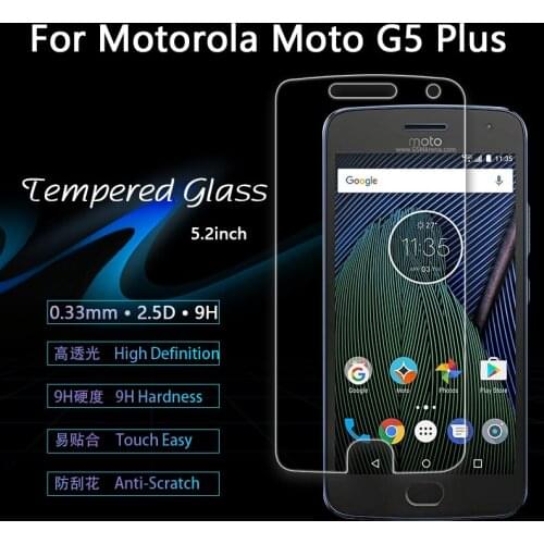For Motorola Moto G5 Plus /XT1687 5.2" Tempered Glass Screen Protector Film for Motorola Moto G5 5" glass Screen Protector