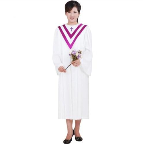 Christian church choir dress Woman Singing clothes Long sleeve Choir robes Holy